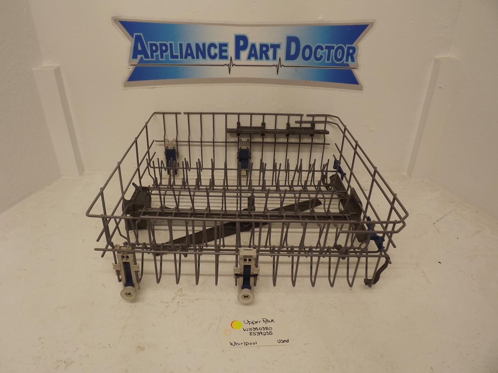 Whirlpool Dishwasher W10350380 8539235 Upper Rack Used Whirlpool Dishwasher W10350380 8539235 Upper Rack Used